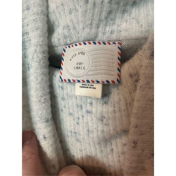 Anthropologie Speckled Cowl Neck Ruffle Long Sleeve Knit Sweater Size Small - Picture 5 of 10